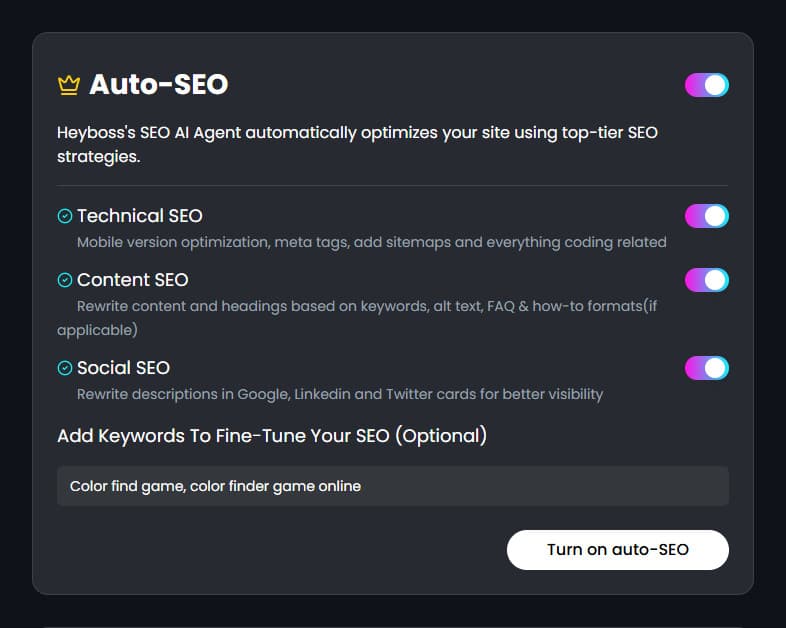 Full SEO Control, With or Without the Effort