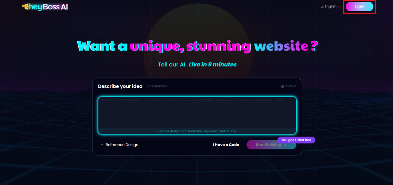 HeyBoss AI Signup