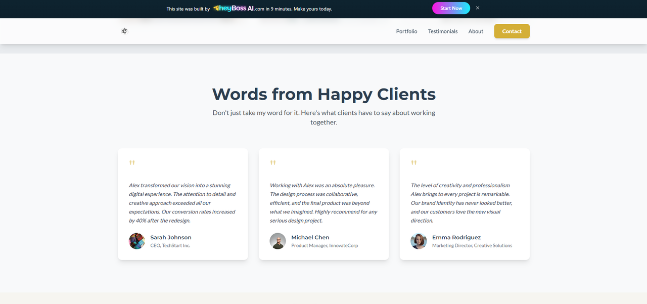 HeyBoss AI Design Example
