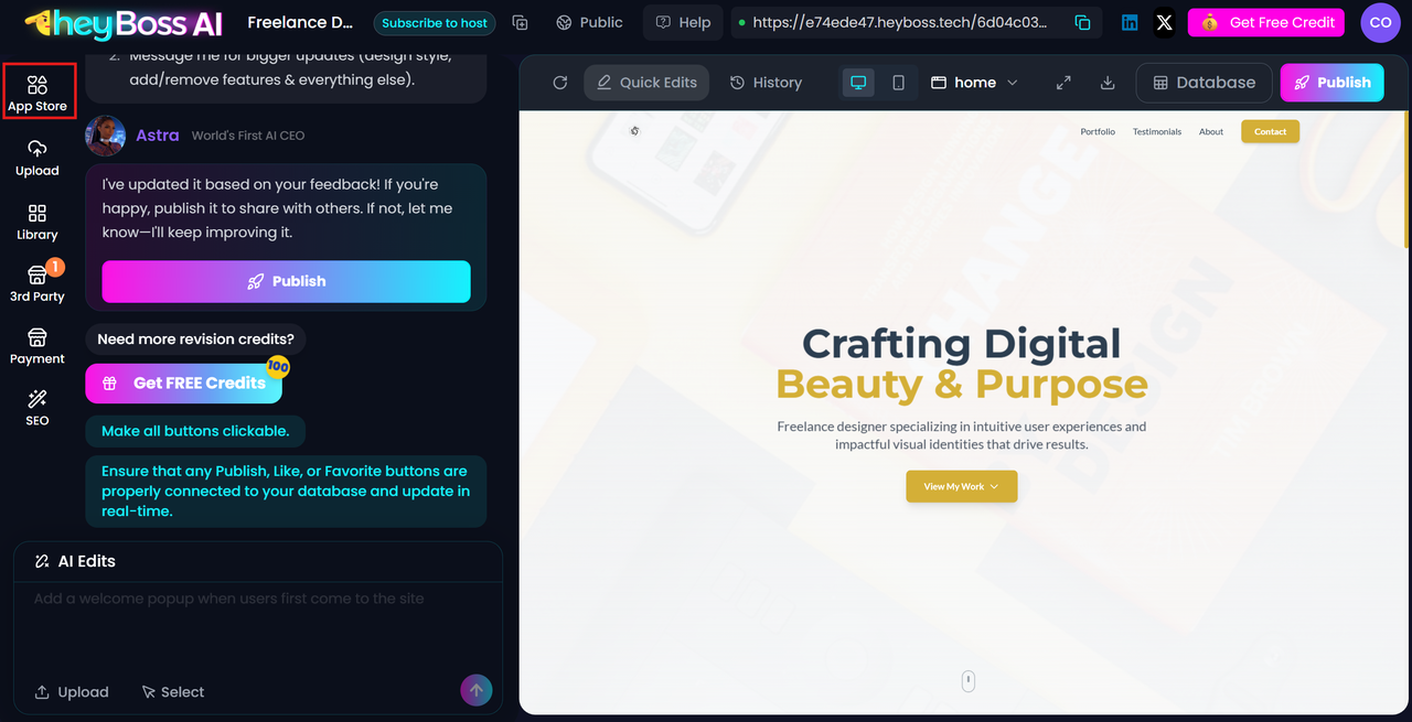 HeyBoss AI App Store